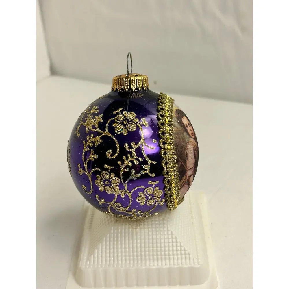 Masters on Silk Ornament 10-16 The Good Shepherds Murillo Christmas 1999
